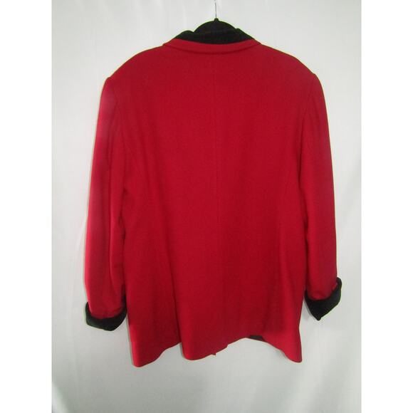 Maurices Vintage Red Wool Blend Coat w/ Black Trim Women’s L Outdoor 90s Y2K - Picture 1 of 6